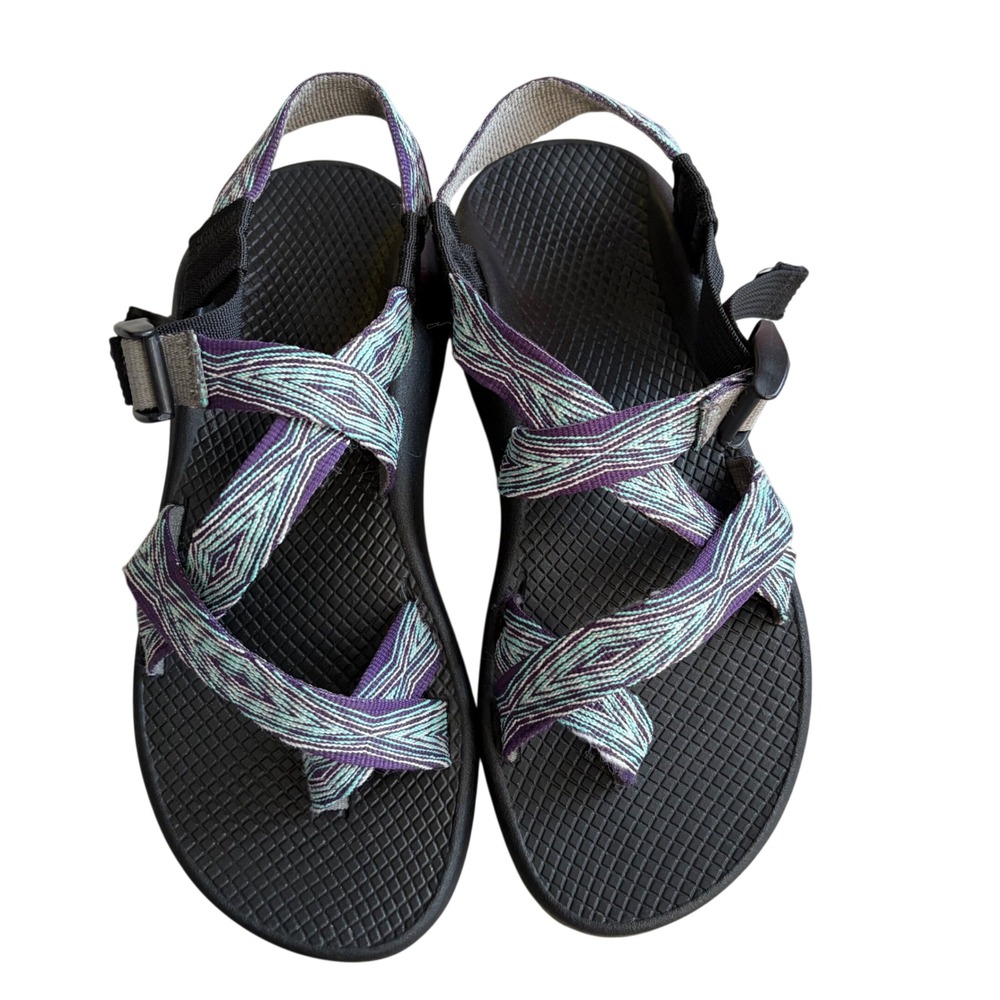 Chaco ZX/2 Yampa Vibram Hiking Sandals Purple Mint Teal Strappy Womens Size 8 W8